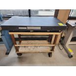 Surface Granite Plate W/ Rolling Stand, 48" x 24" x 4"