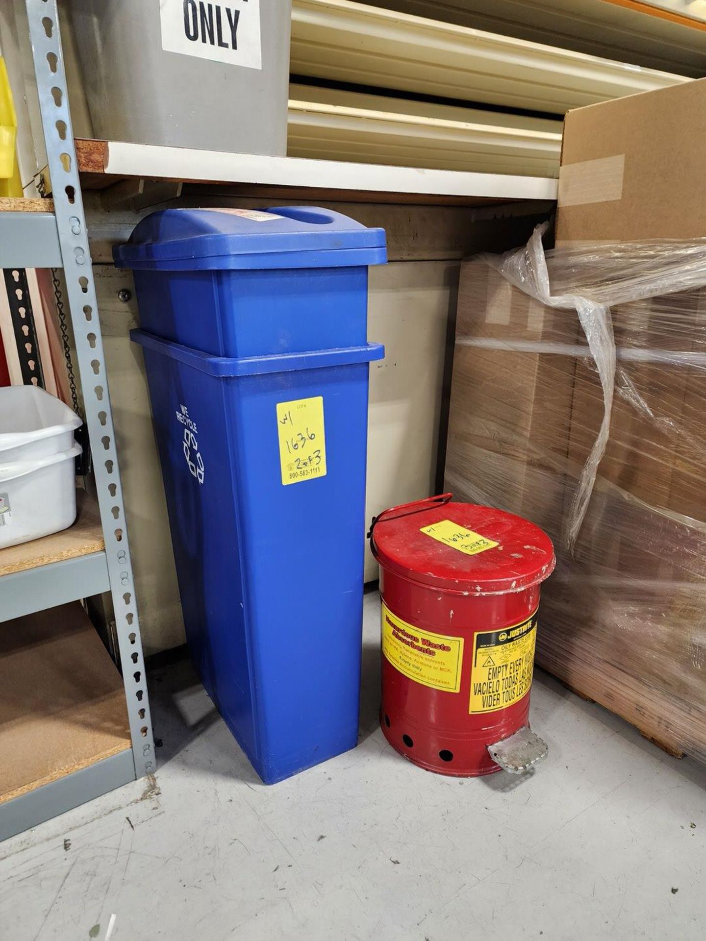 Hazardous Waste Can W/ Trash Cans - Image 4 of 4