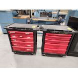 Rubbermaid (2) Rolling Tool Cabinets