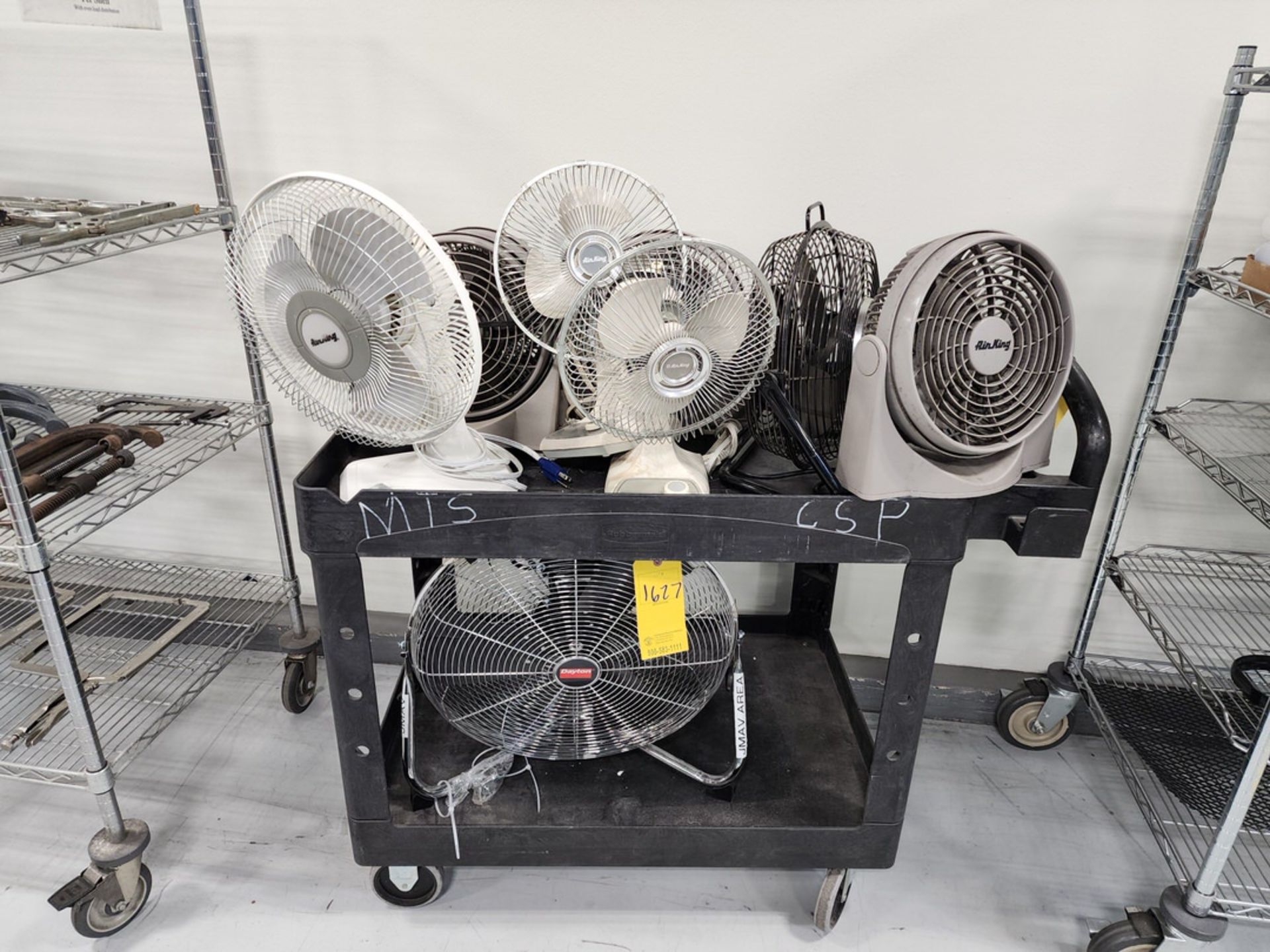 Assorted Fans W/ Cart