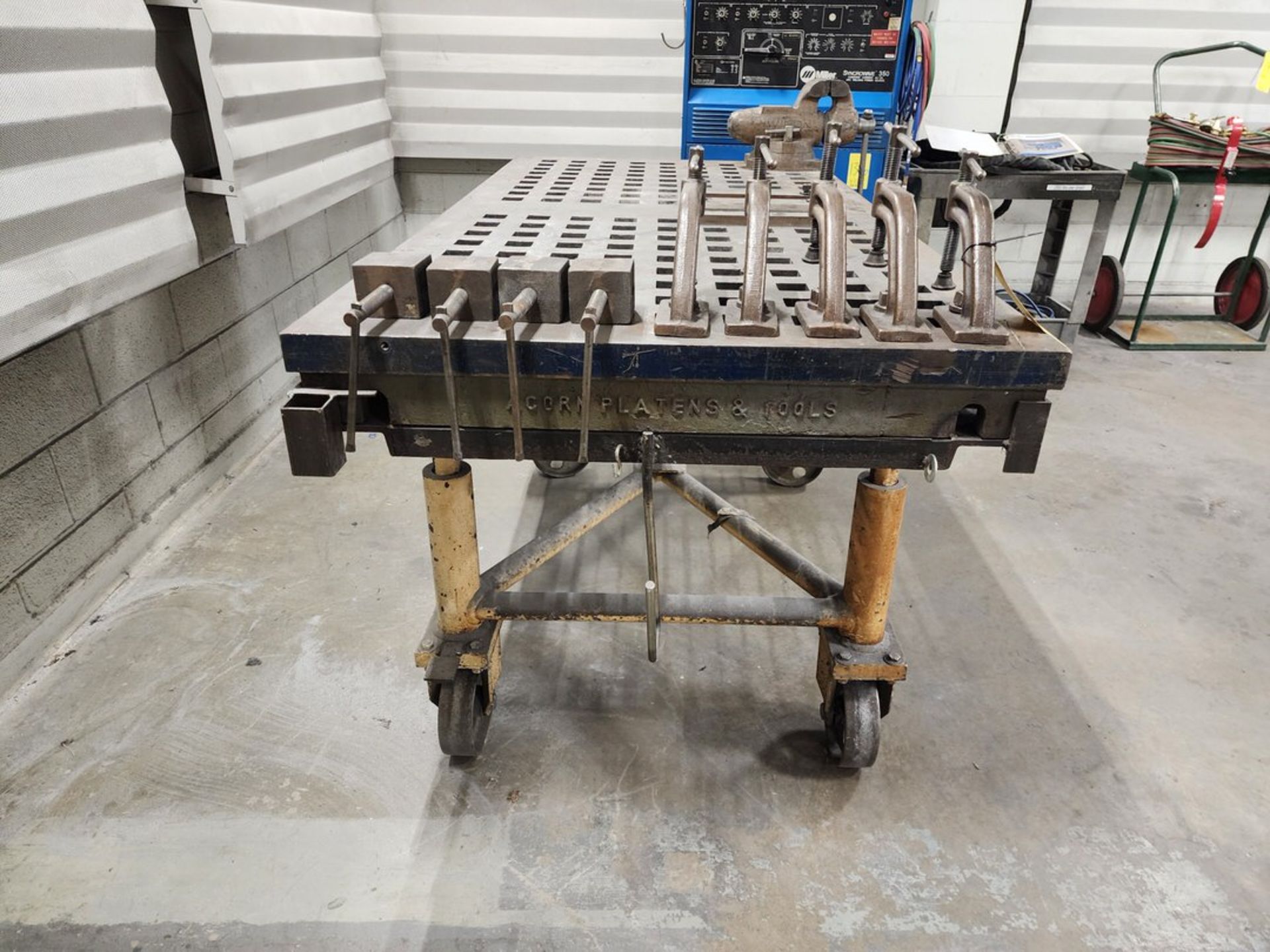 Welding Table 72" x 36" x 37"H; W/ 4" Wilton Vise & Assorted Clamps - Image 6 of 11