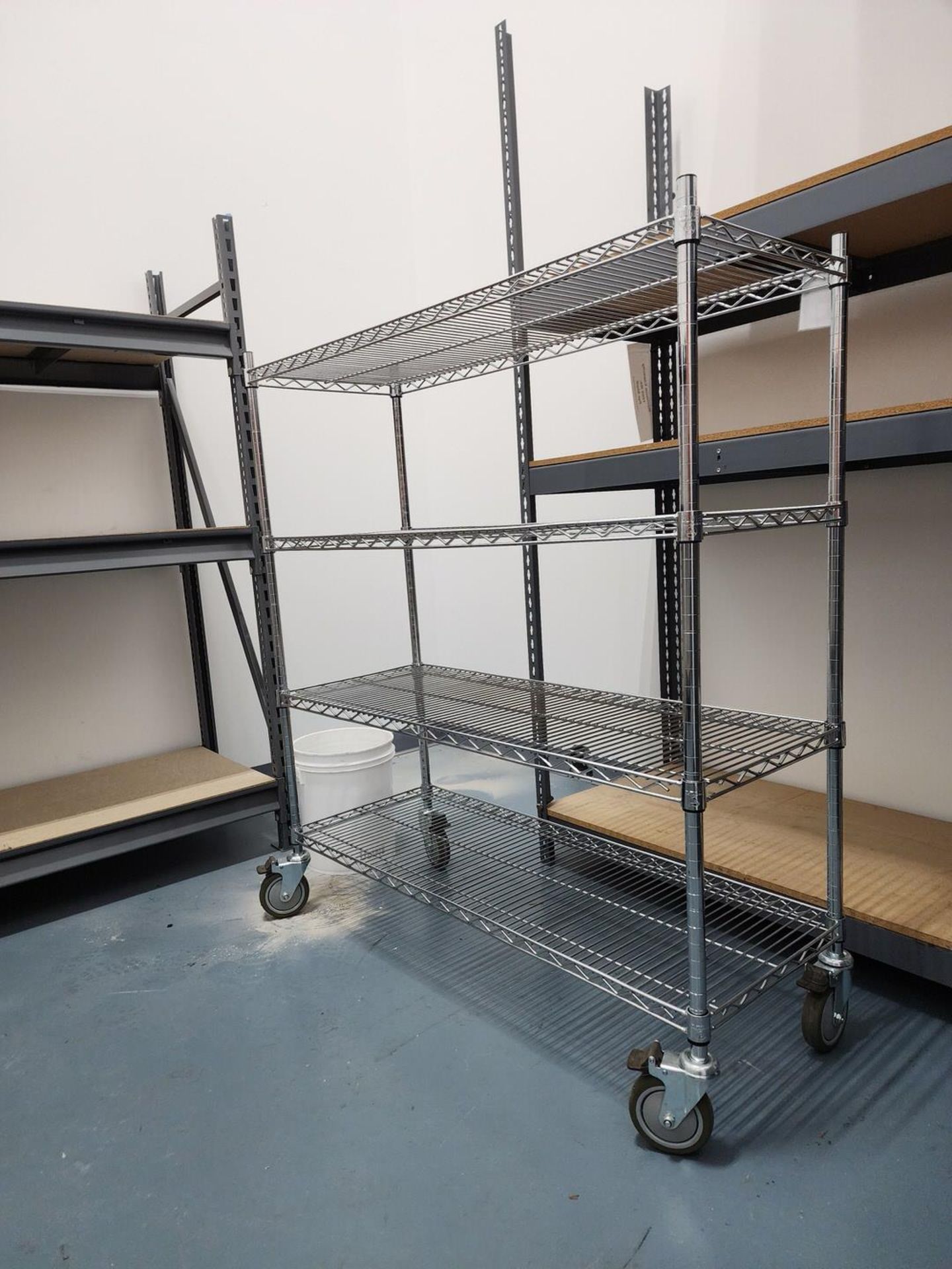 (3) Material Racks W/ (1) Rolling Cart - Image 5 of 7