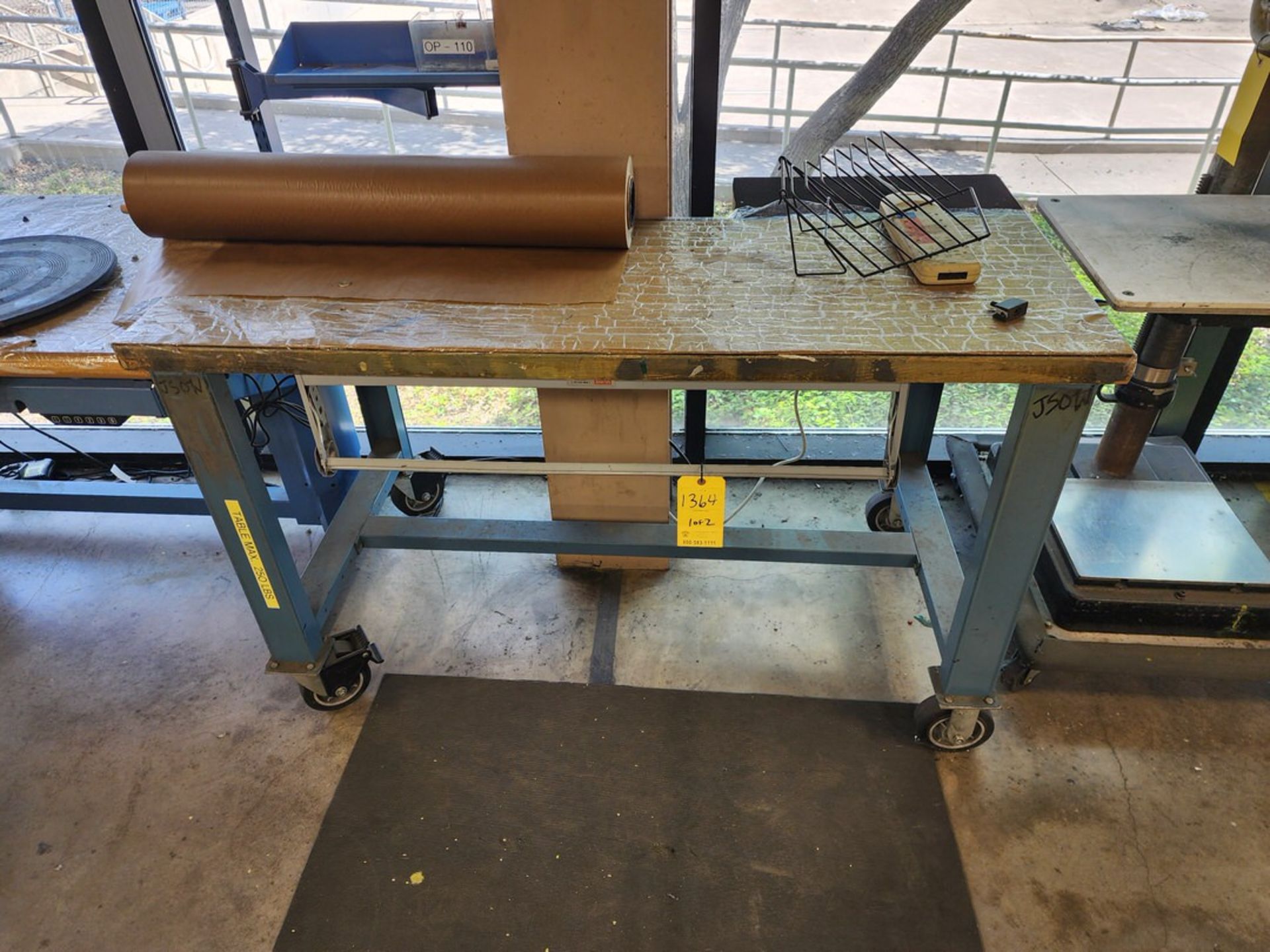 Ele Work Station W/ Rolling Matl. Table - Image 2 of 6