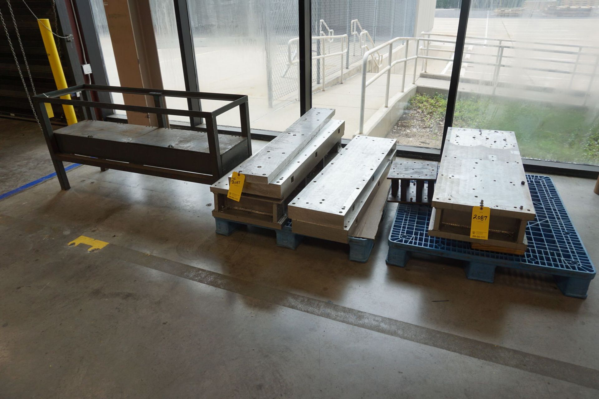 Assort Alum Tooling Risers & Blocks w/ Rack