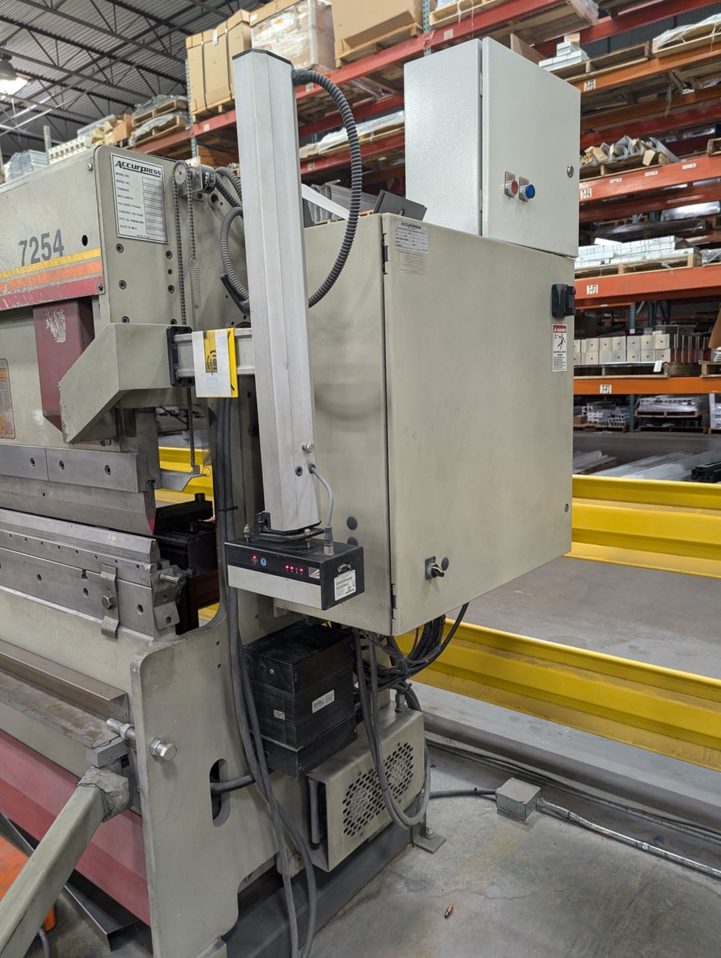 2011 Accurpress 7254 25 Ton Press Brake W/ ETS 3000 Controller; W/ Foot ...