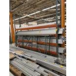 LOT Asst. Aluminum Rail on Rack and Pallet Up to 12', Tear Drop Adj. Pallet Rack, 12' x 12'