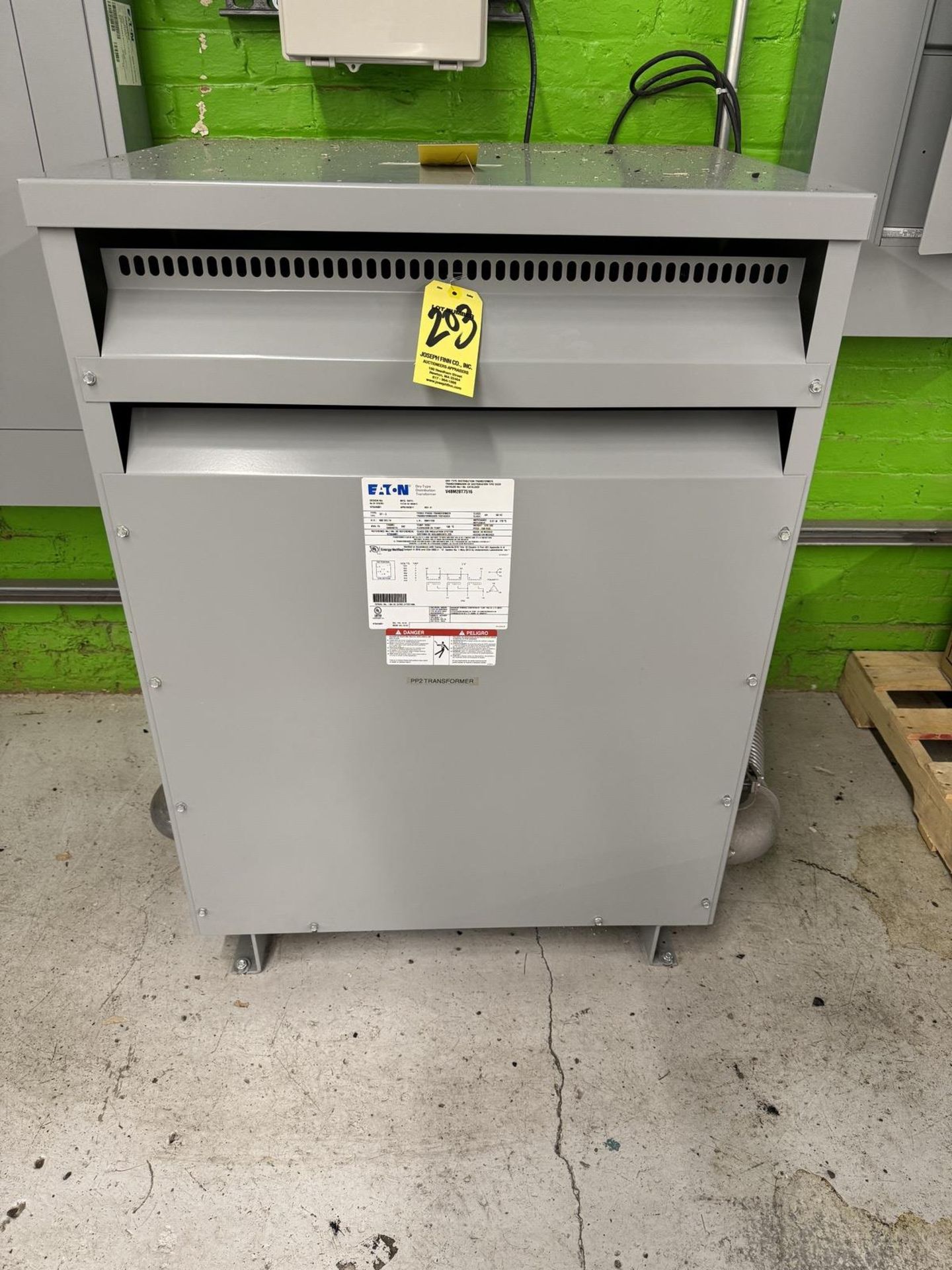 2017 Eaton V48M28T7516 Transformer Type DT-3, 75 KVA, 3 Phase