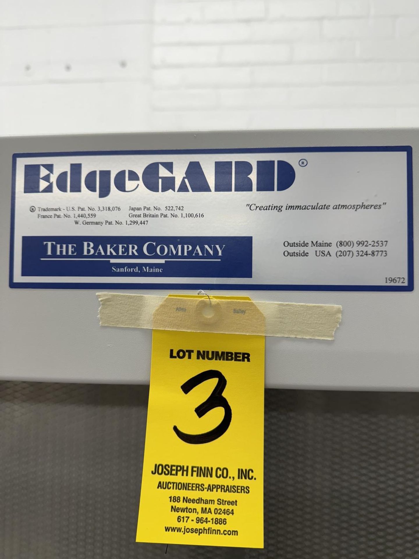 (1) 2007 Baker Company Edge Guard Fume Hood Model EG-6252, S/N 91961, 115 Volt - Image 4 of 4