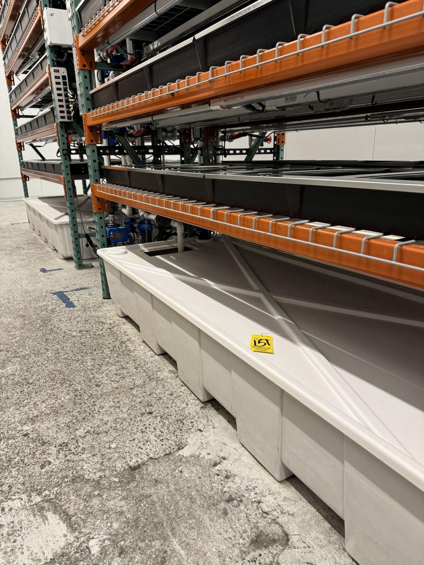 Lot (4) Sections 8' x 2' x 10' Orange & Green Tear Drop Adj. Racking with Wire Decking, (24) - Image 7 of 19