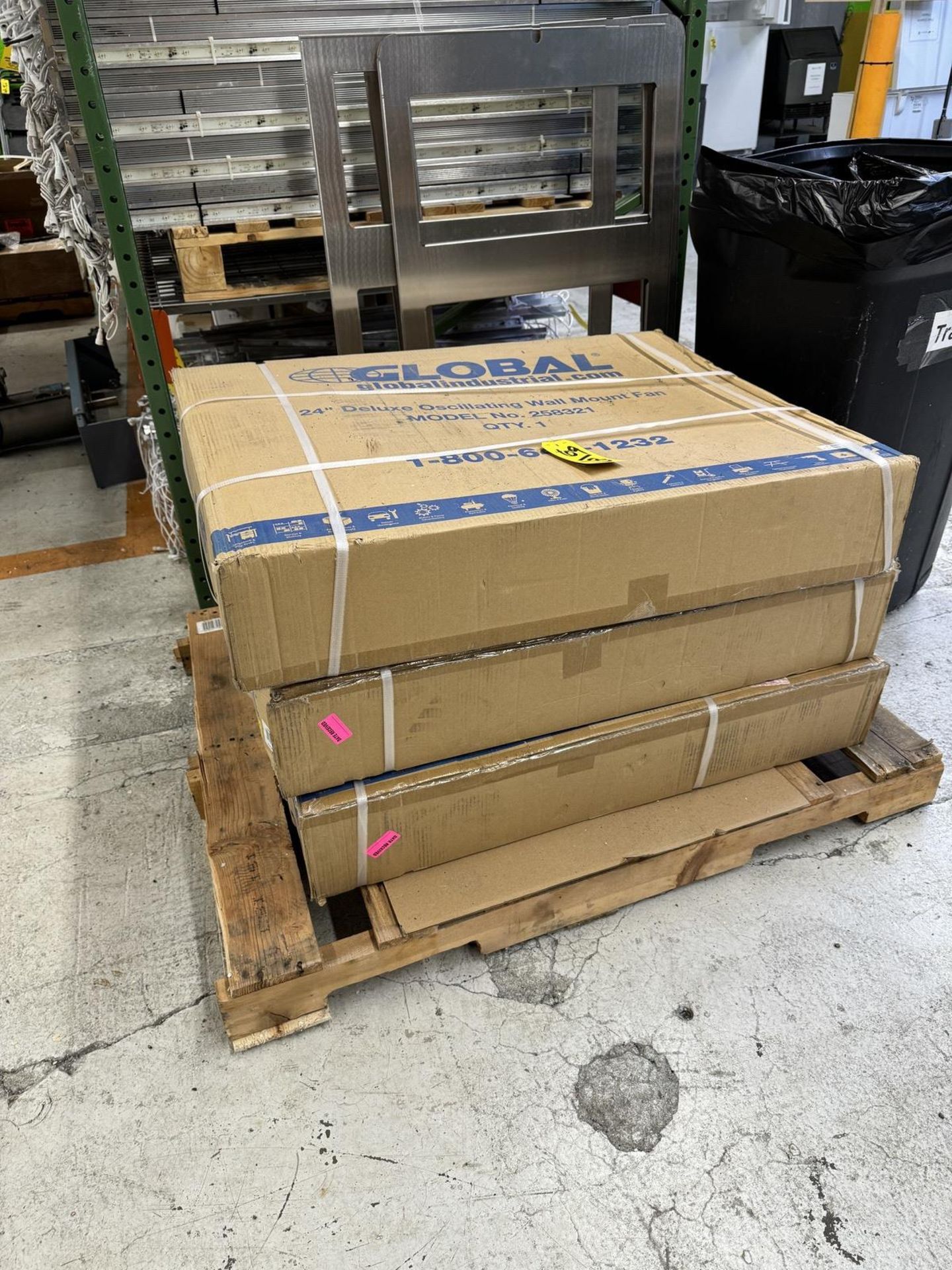 Lot (3) Global Model 258321 24" Deluxe Oscillating Wall Mounted Fans. New in Boxes - Image 2 of 2