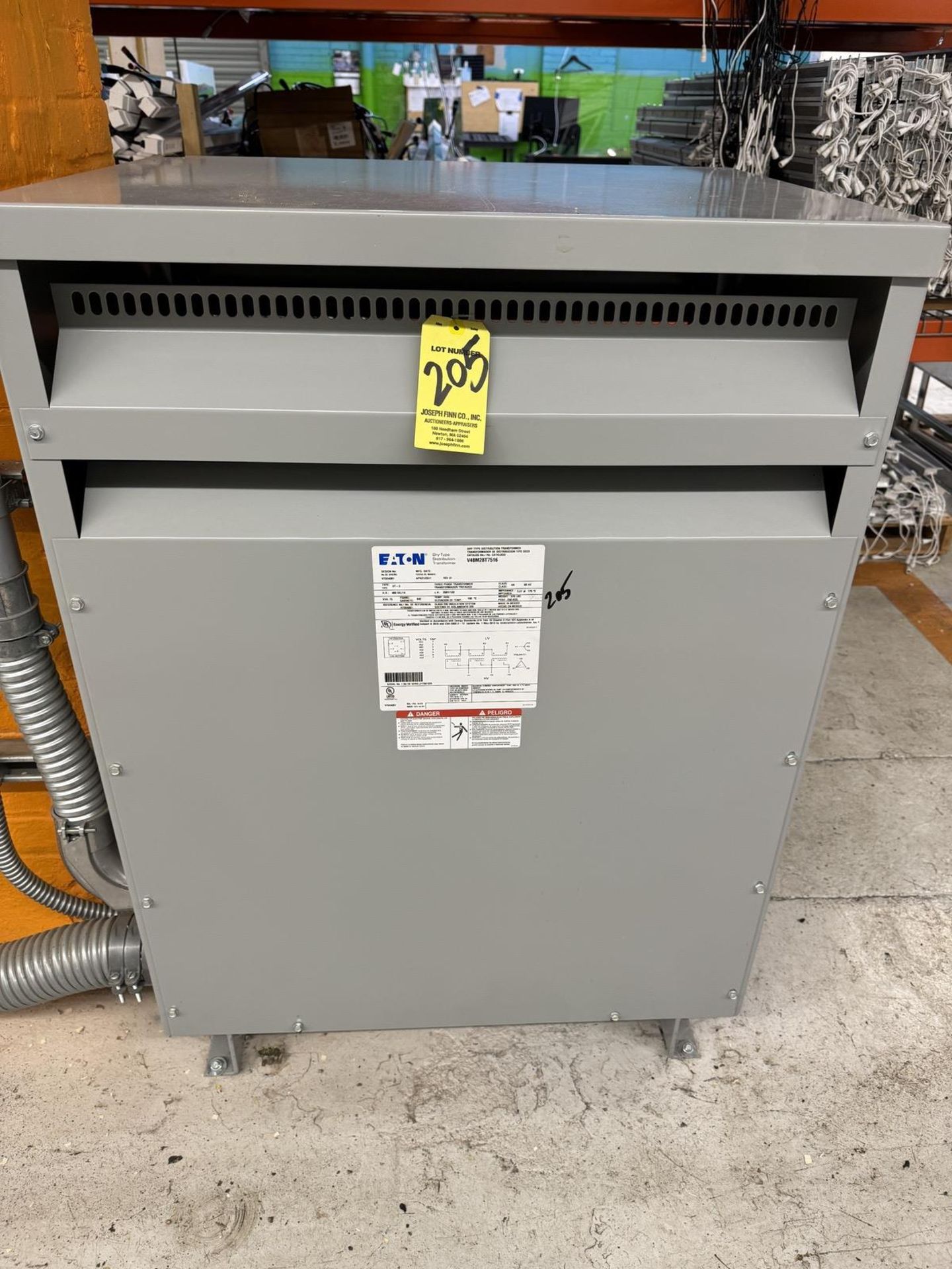 2017 Eaton V48M2BT7516 Transformer, Type DT-3, 75 KVA, 3 Phase