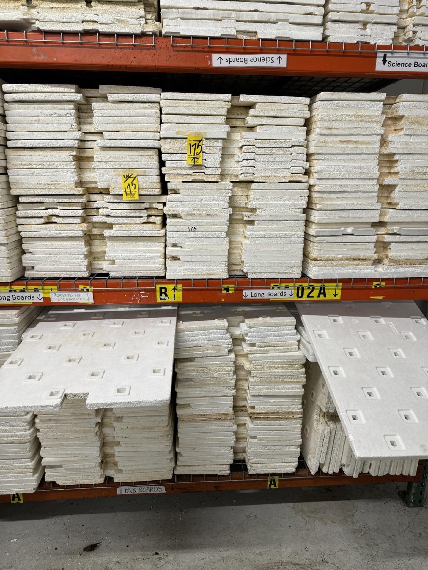 Lot asst. Styrofoam Forms on (3) Shelves - Image 2 of 2