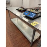 (1) 2 Tier Stainlesss Steel Top Table, 6' x 2'