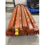 LOT (36) 8' Orange Tear Drop Adj. Pallet Rack Cross Arms