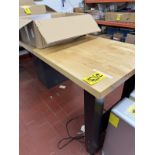 LOT (2) 8' x 2' Wood Tables, Desk, 2-Drawer Lat. File, File Cabinets, Desk Chairs, Stools, (2) Space