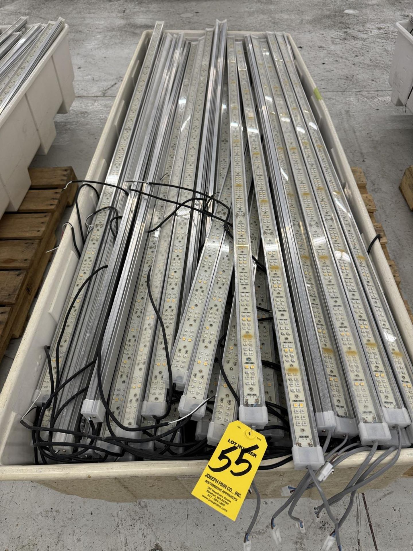 Large Quantity of Grow Lights in Bin, 77" Long, Hardwired Electrical Connections