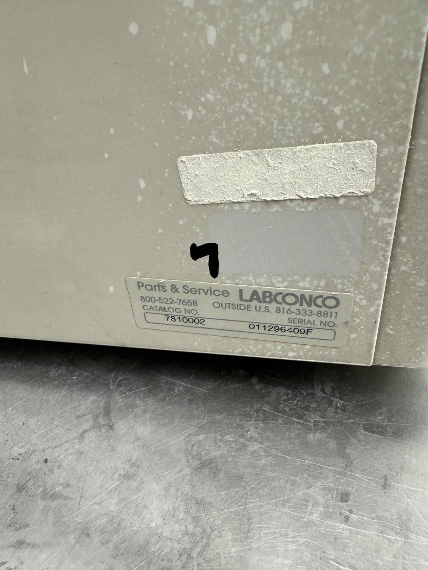 (1) Labconco Cat # 7810002 Centrivap Concentrator, S/N 011296409F, Single Phase - Image 3 of 4