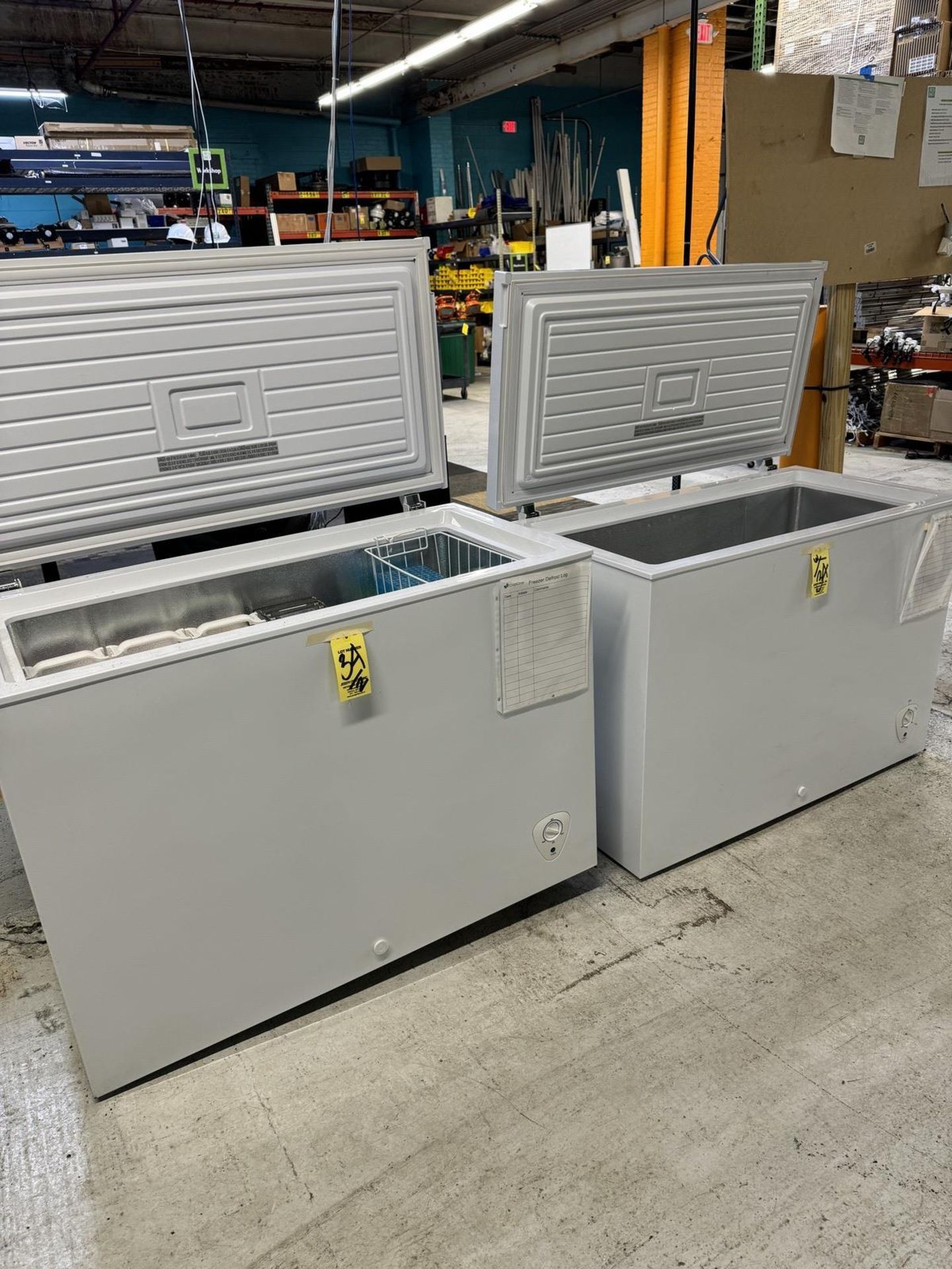 Lot (2) Fridgidaire Chest Freezers, 22" x 44"