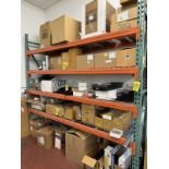 LOT (1) Section of Adj. Pallet Racking, 8' 5" L x 8' H w/ Contents Consisting of Freezer Boxes,