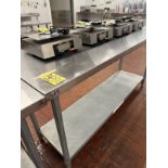 (1) 2 Tier Stainlesss Steel Top Table, 6' x 2'