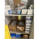 Lot 2 Door Supply Cabinet, Lab Coats, Centrifuge Tubes, Microcentrifuge Tubes, Caps, Cuvettes,