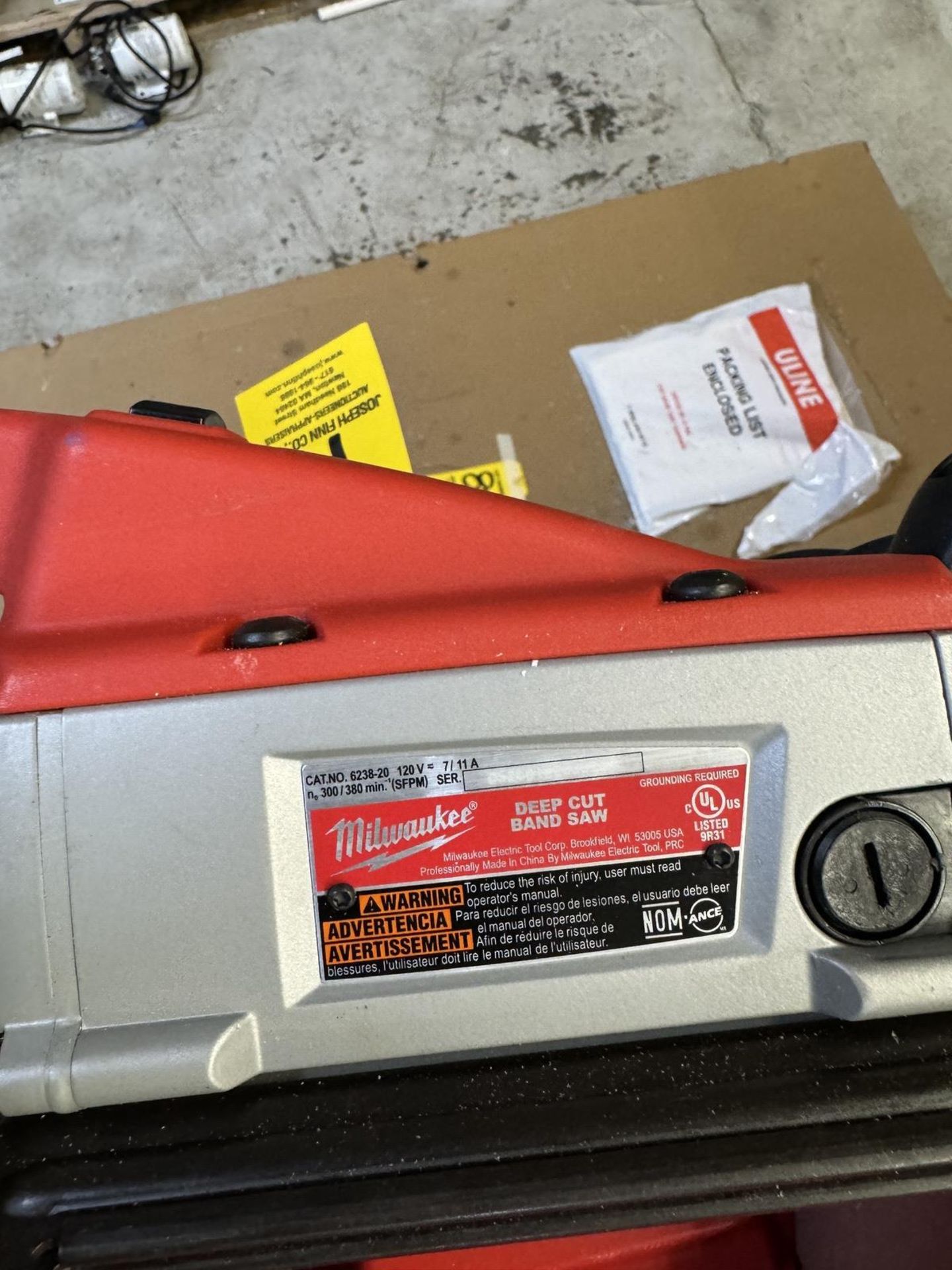 Milwaukee 6238-20 Port. Band Saw with Case - Image 3 of 3