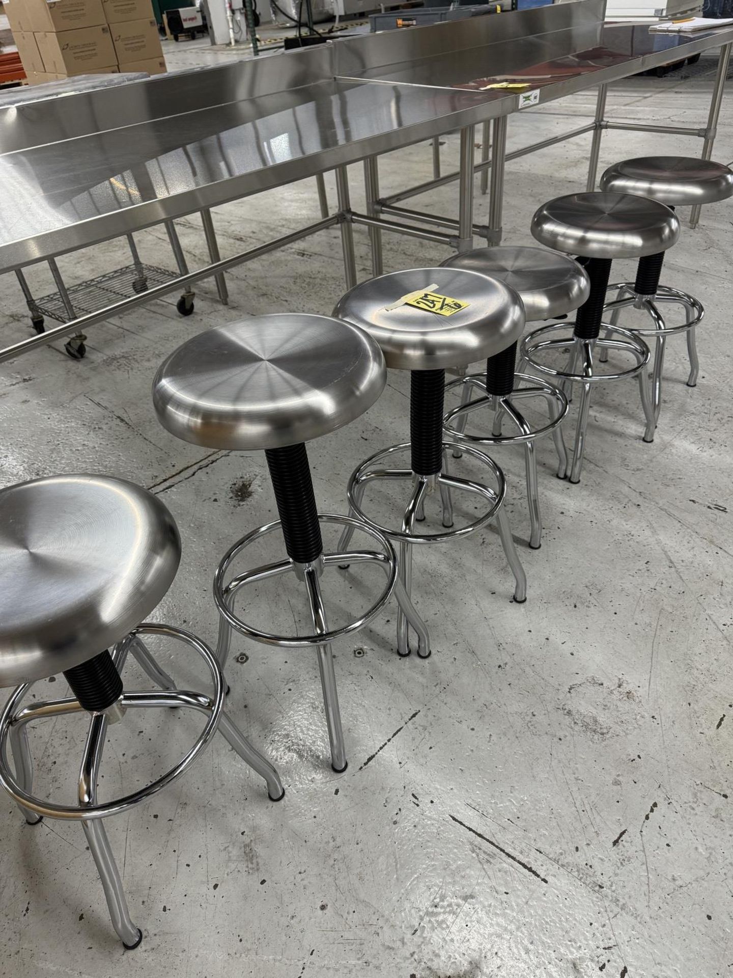 Lot (6) Adj. Lab Stools - Image 3 of 3