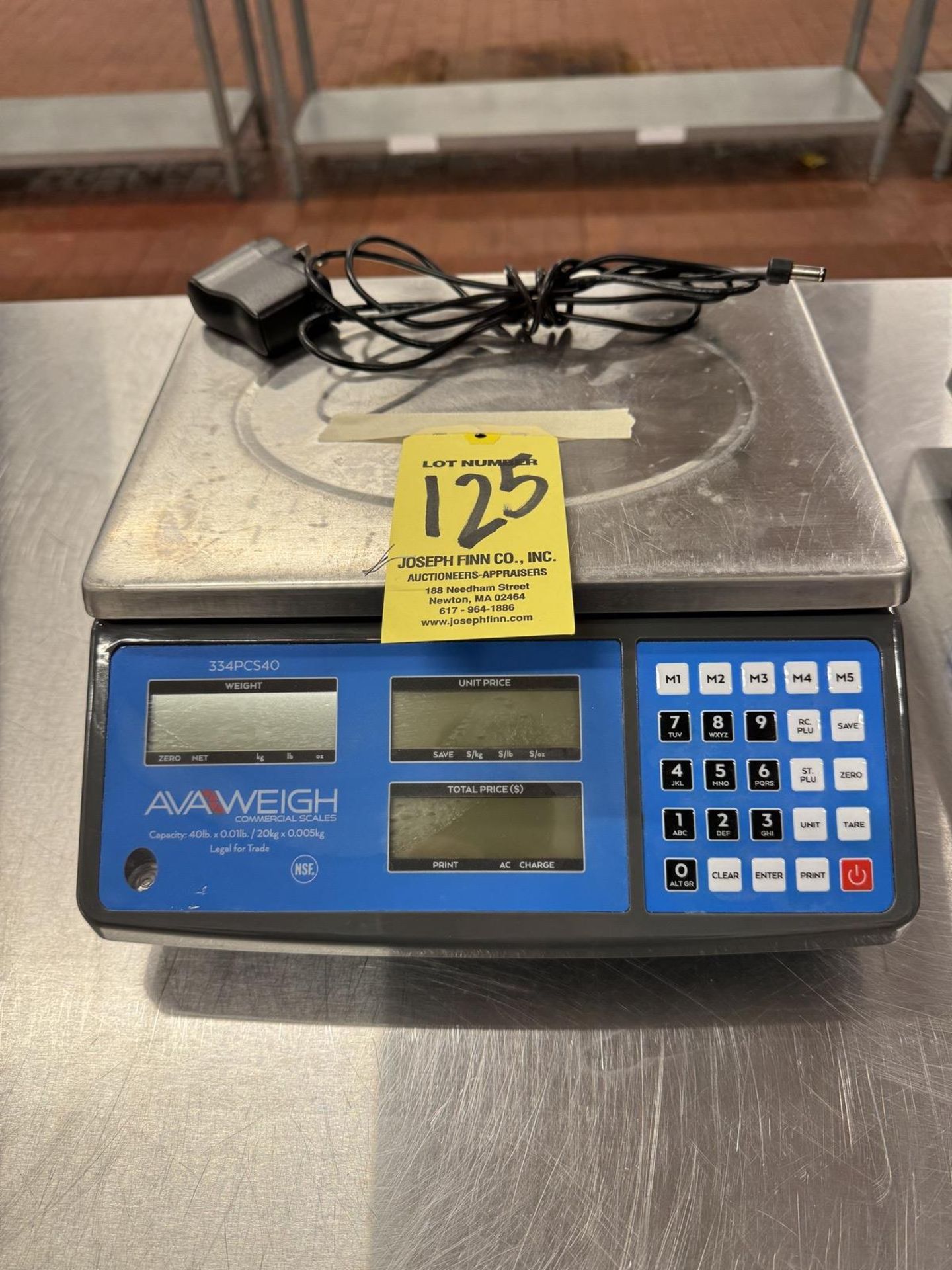 Avaweigh 334PCS40 Commercial Digital Scale, 40 Lb. Capacity