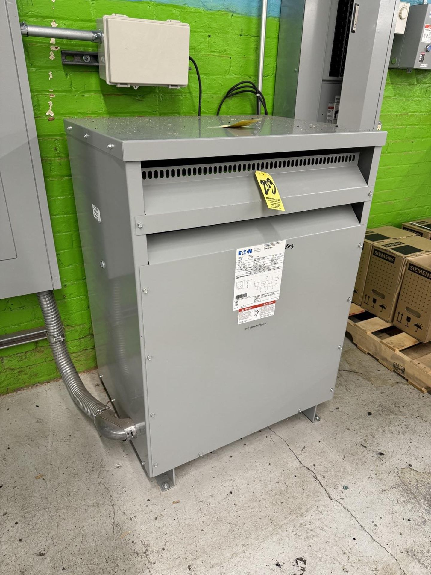 2017 Eaton V48M28T7516 Transformer Type DT-3, 75 KVA, 3 Phase - Image 3 of 3