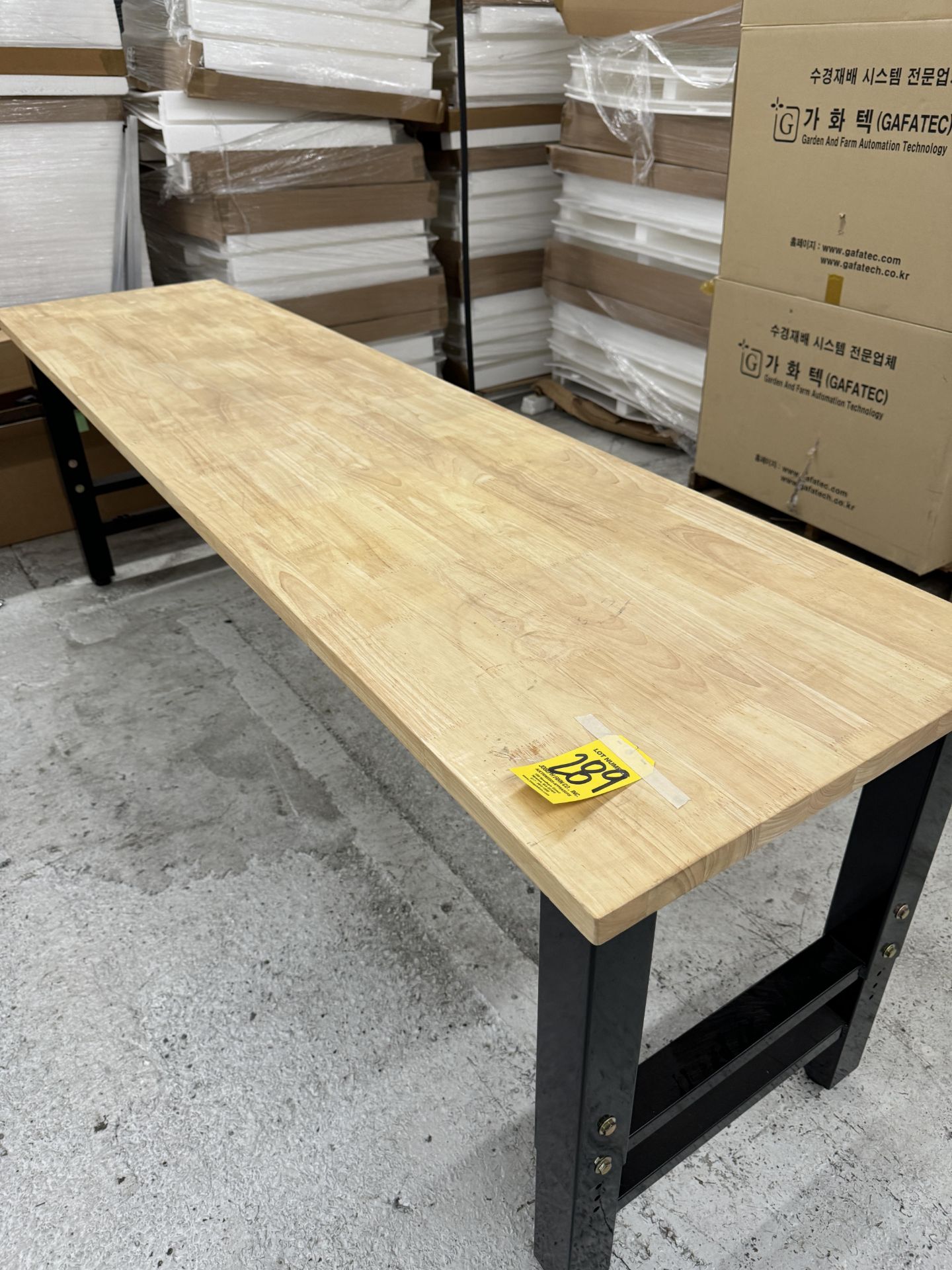 (1) Husky 8' x 2' Butcher Block Table