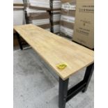 (1) Husky 8' x 2' Butcher Block Table