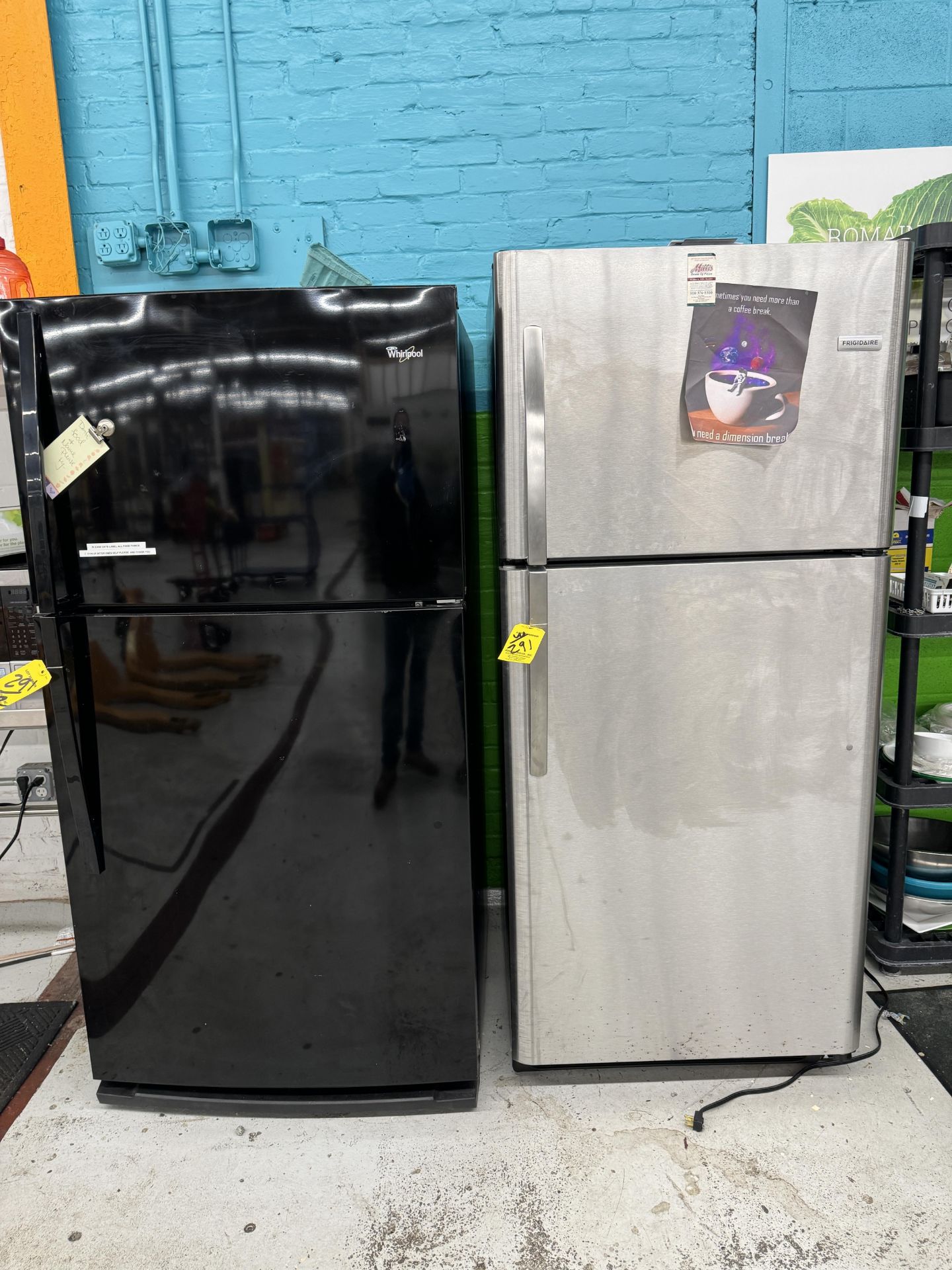 LOT (1) Whirlpool Refrigerator, (1) Frigidaire Refrigerator