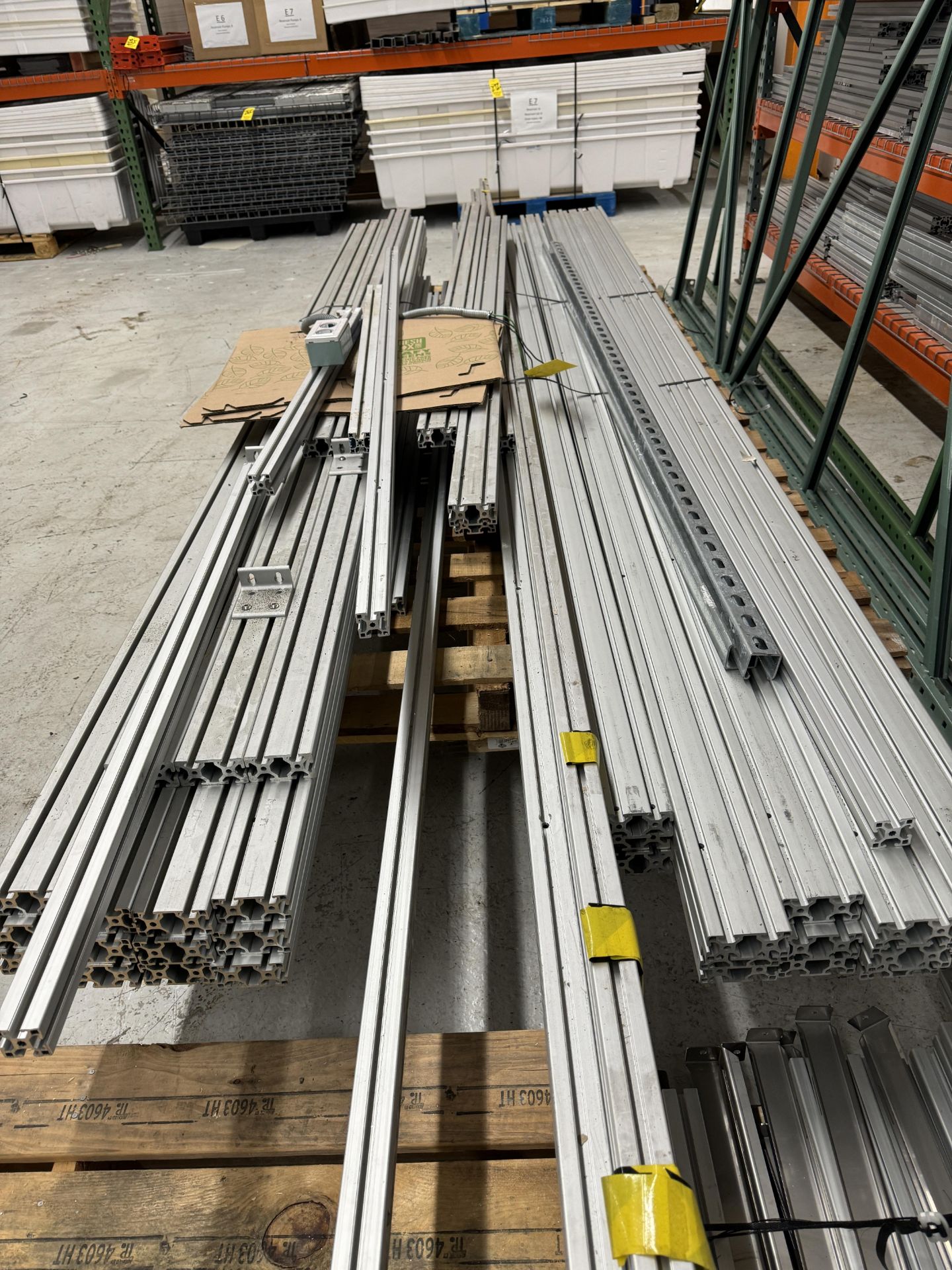 LOT Asst. Aluminum Rail on Rack and Pallet Up to 12', Tear Drop Adj. Pallet Rack, 12' x 12' - Image 3 of 3