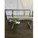 (1) Port. Power Belt Conveyor, 10' x 7" Belt, Dayton .5 HP Motor Drive, Custom Built Metal Shelf