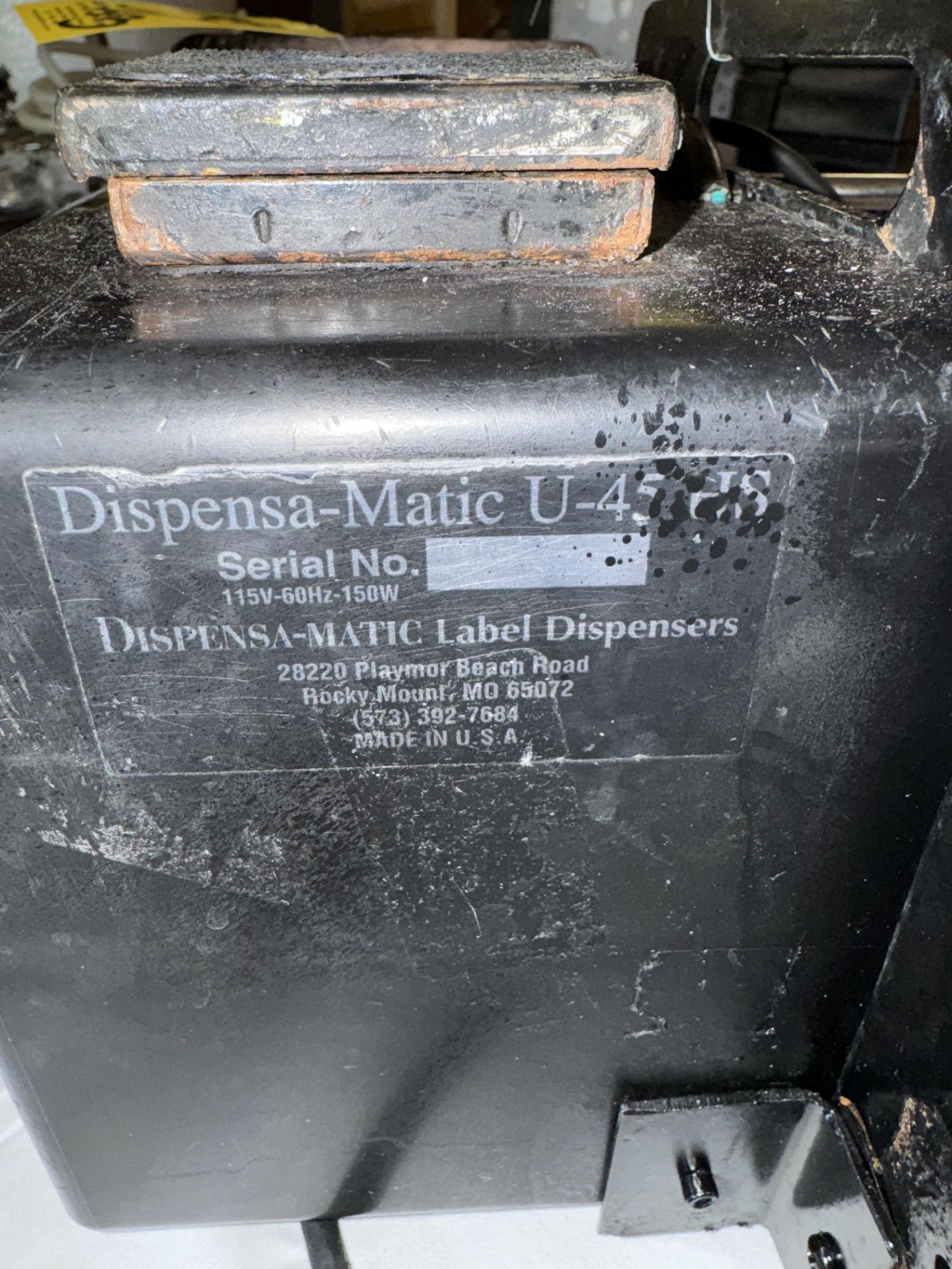 LOT Asst. Label Dispensers, (1) Auto Label #1150D, (2) Dispensamatic U-45 HS - Image 5 of 5