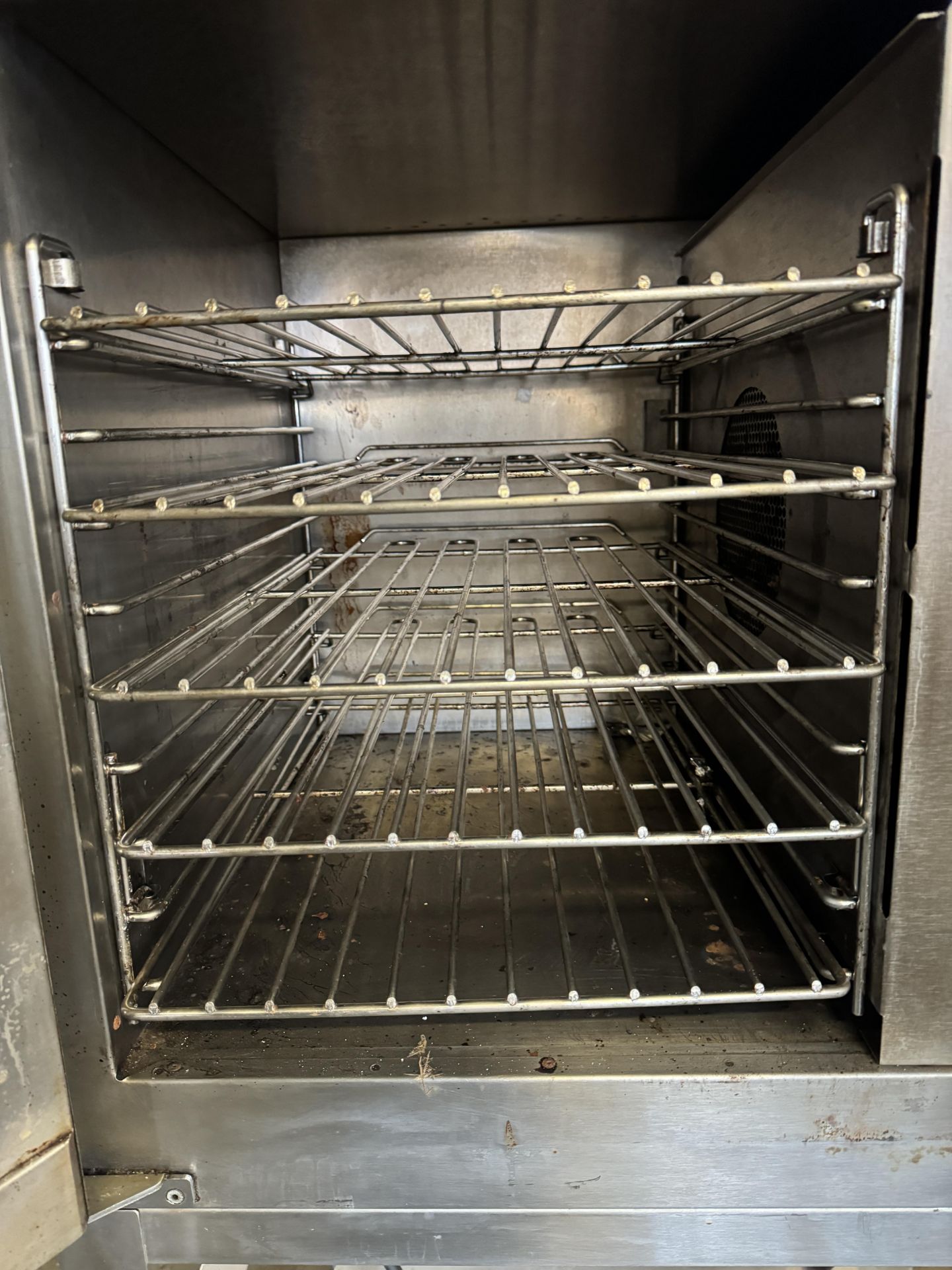 (1) Lang Multi Rack, S.S. Commercial Electric Oven on Port. S.S. Cart, 15" x 20" Inside Dimensions - Image 6 of 9