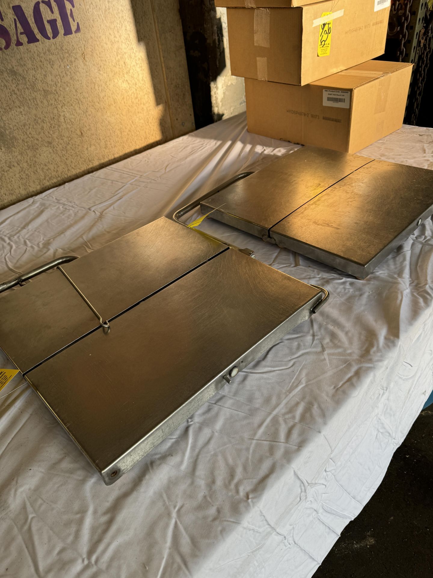 LOT (2) Heat Sealers, S.S. Slicing Tables