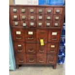 (1) Vintage Mail Cabinet w/ Heli Coil Accessories
