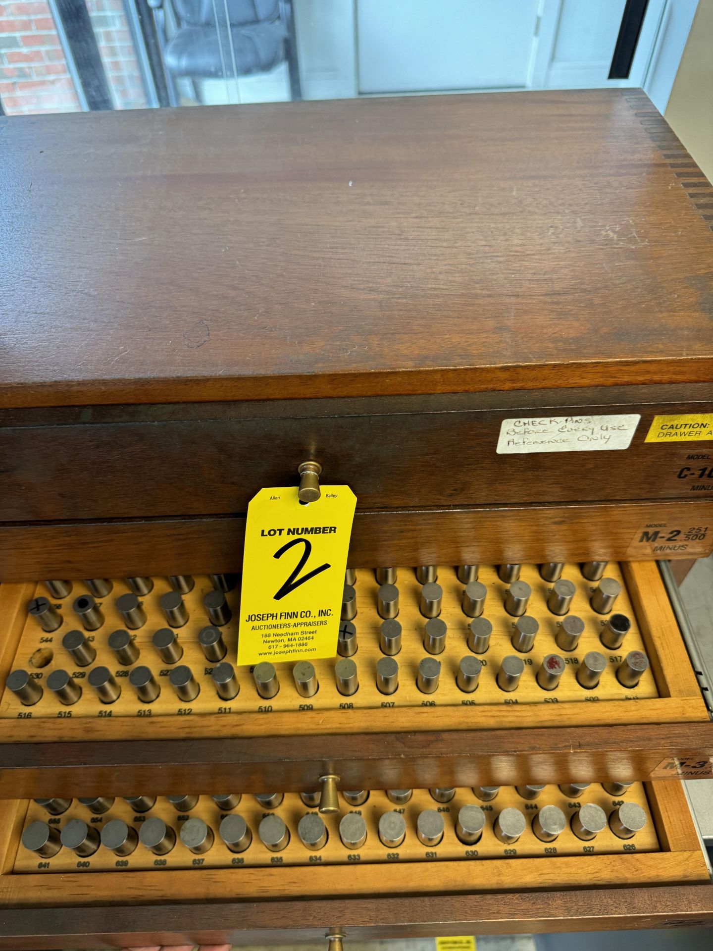 (1) Meyer 4-Drawer Pin Gauge Cabinet, .011-.750 - Image 3 of 3