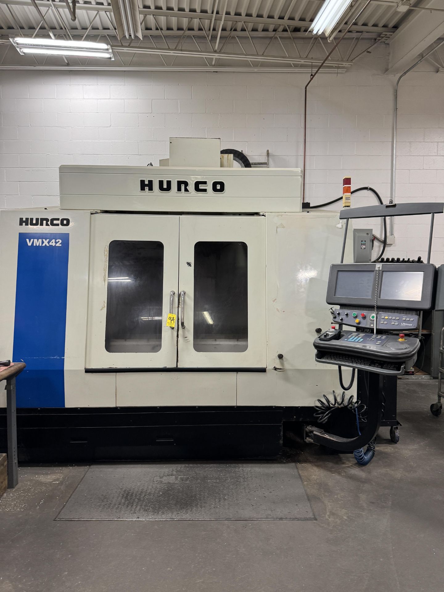 (1) 2006 Hurco VMX 42 CNC Vertical Machining Center s/n H-H40199, Ultimax Dual Screen CNC Control,