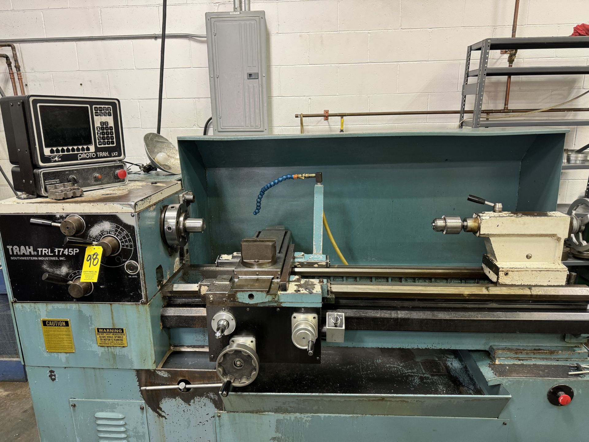 (1) 1996 Southwestern Industries TRAK TRL 1745 CNC Lathe s/n 96-7119, 17” x 45”, 2016 Proto Trak LX2 - Image 2 of 7