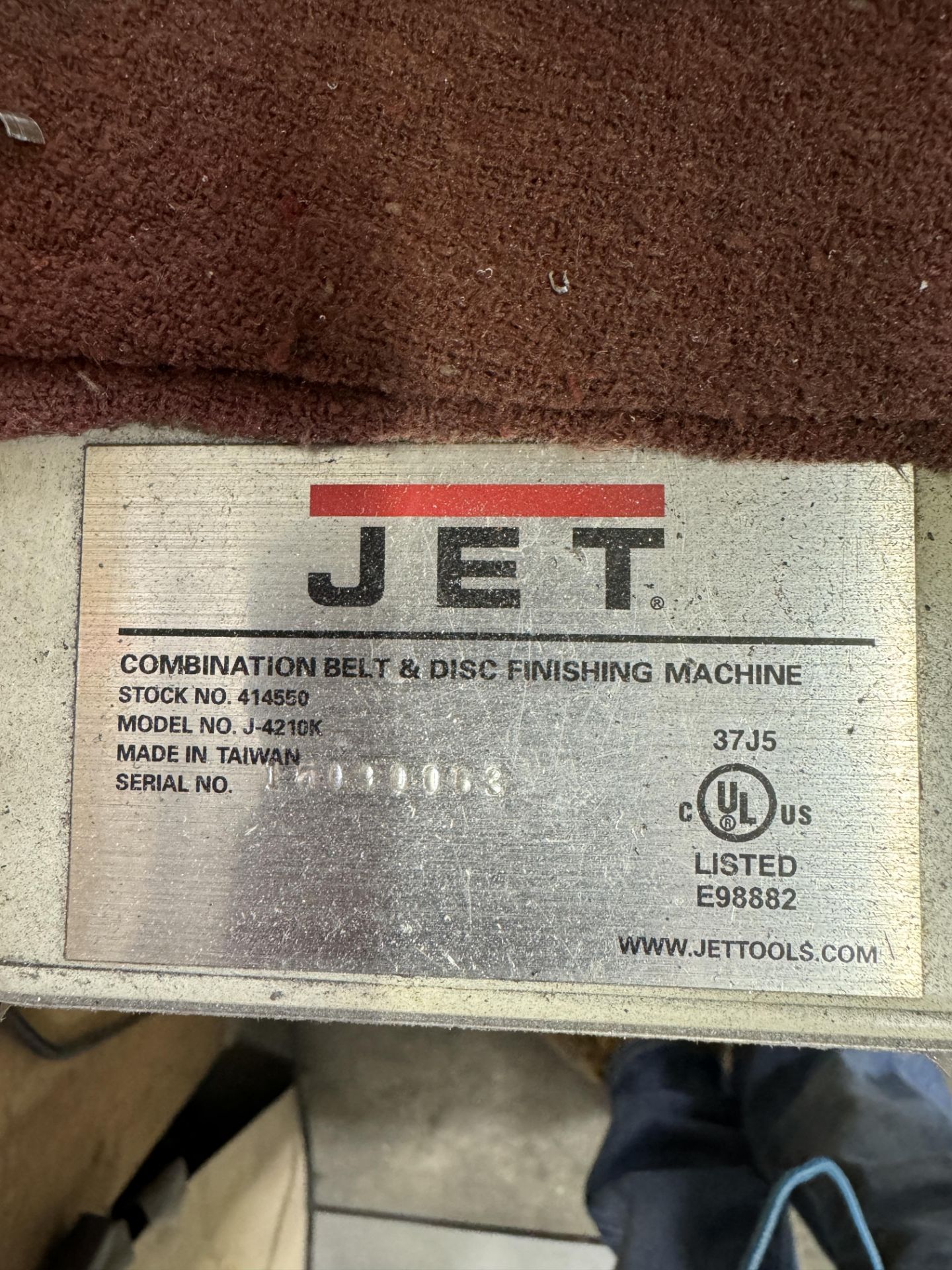 (1) Jet 6" Belt, 10" Disc Sander - Image 2 of 2