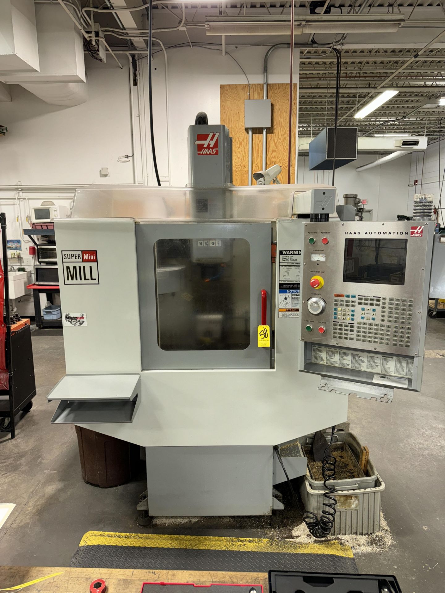 (1) 2005 Haas Super Mini Mill s/n 39807, Travels: 16" x 12" x 10", Cat-40 Taper, 10,000 RPM, 10