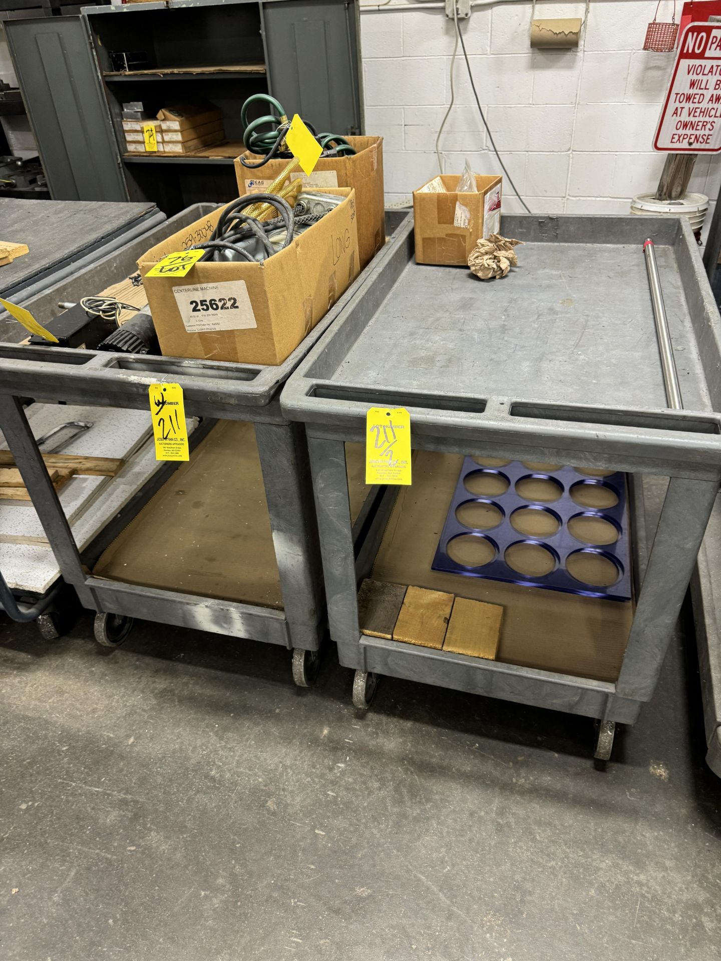 LOT (2) Plastic Shop Carts