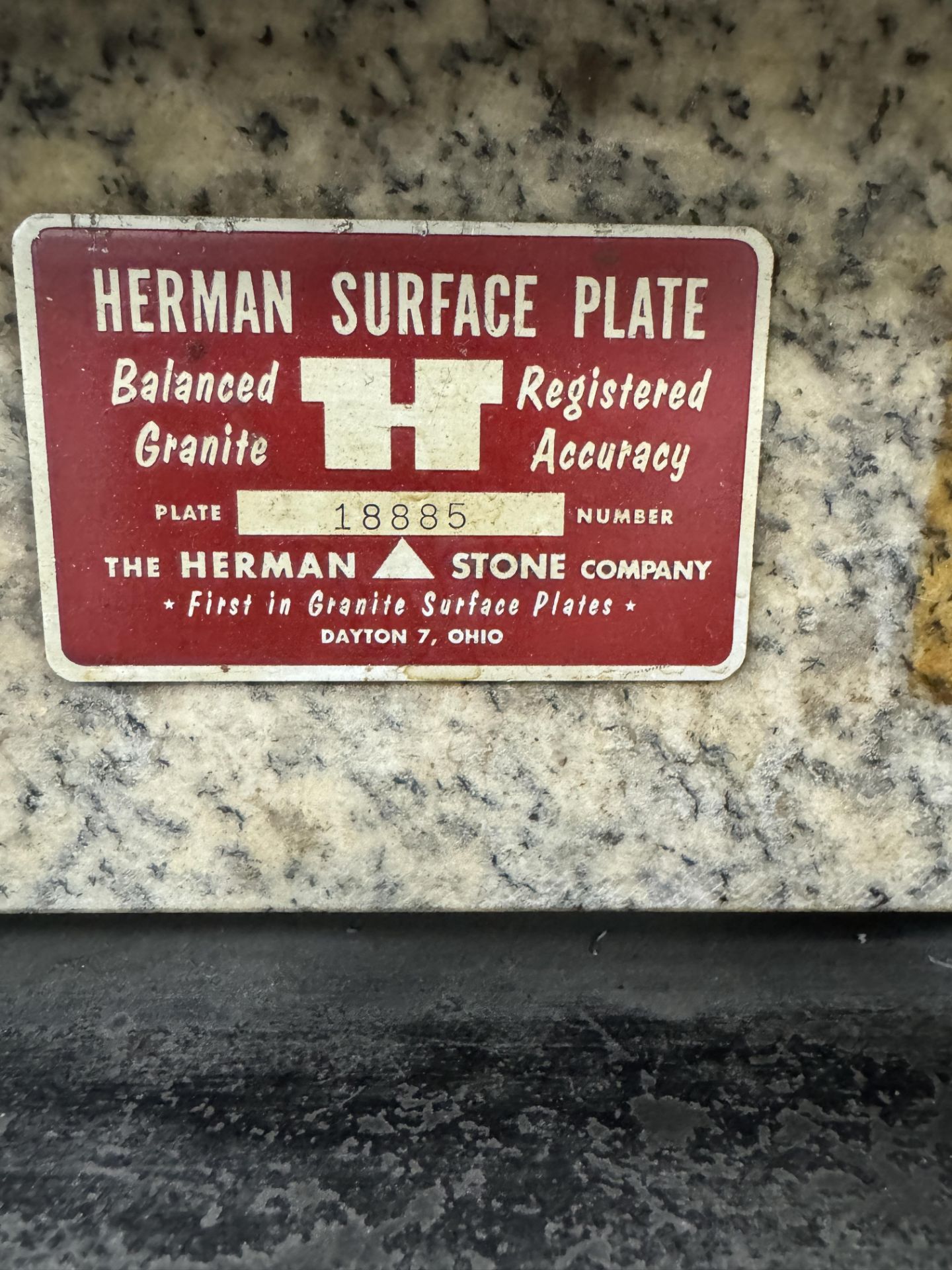 (1) Herman Granite Surface Plate, 24" x 36" x 8" - Image 2 of 2