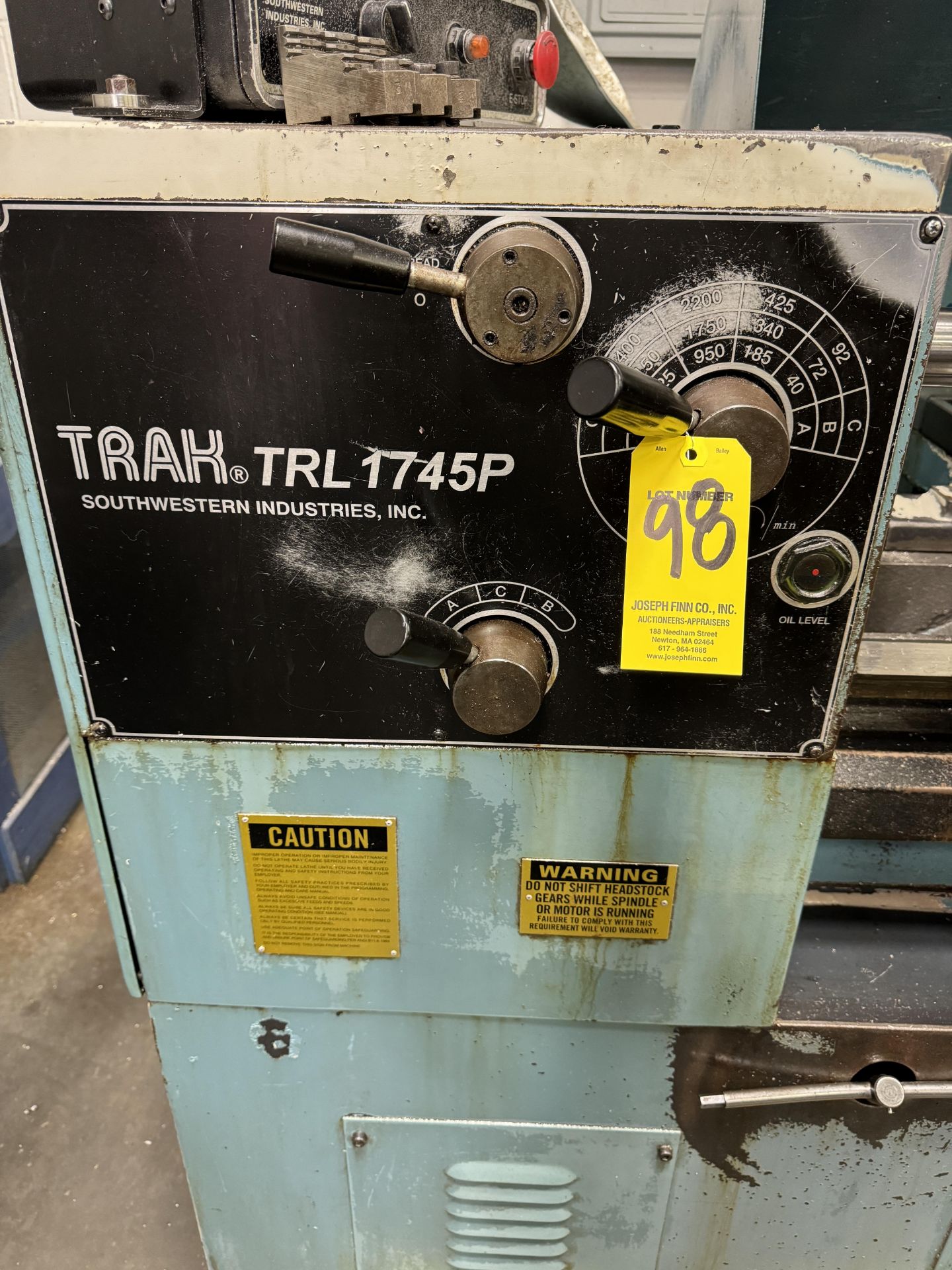 (1) 1996 Southwestern Industries TRAK TRL 1745 CNC Lathe s/n 96-7119, 17” x 45”, 2016 Proto Trak LX2 - Image 5 of 7