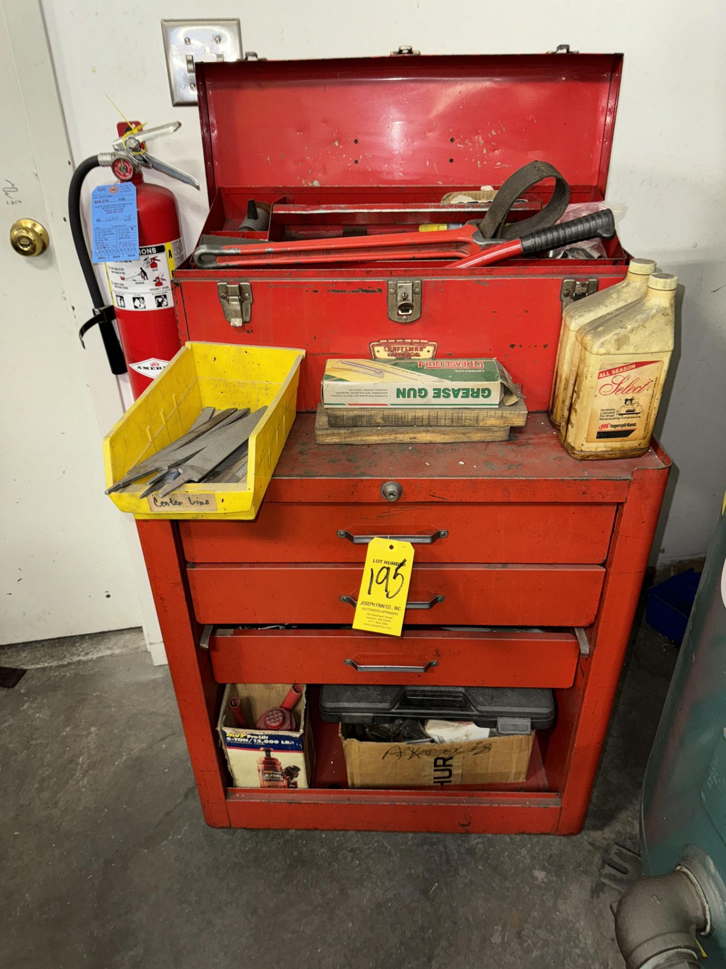 (1) Red Tool Box w/ Asst. Tool, Port.