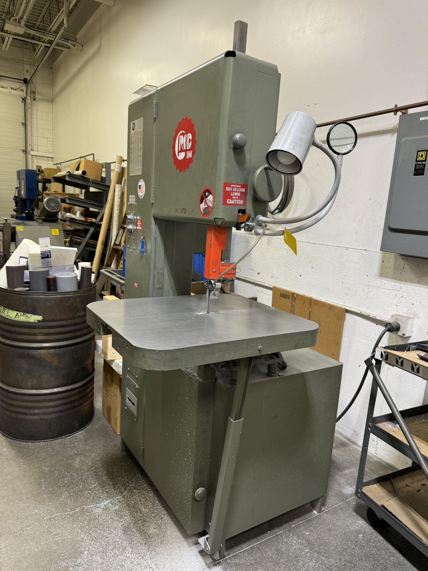 (1) 2006 GROB 4V-18 Vertical Band Saw, S/N 5968m 18" Throat - Image 5 of 5