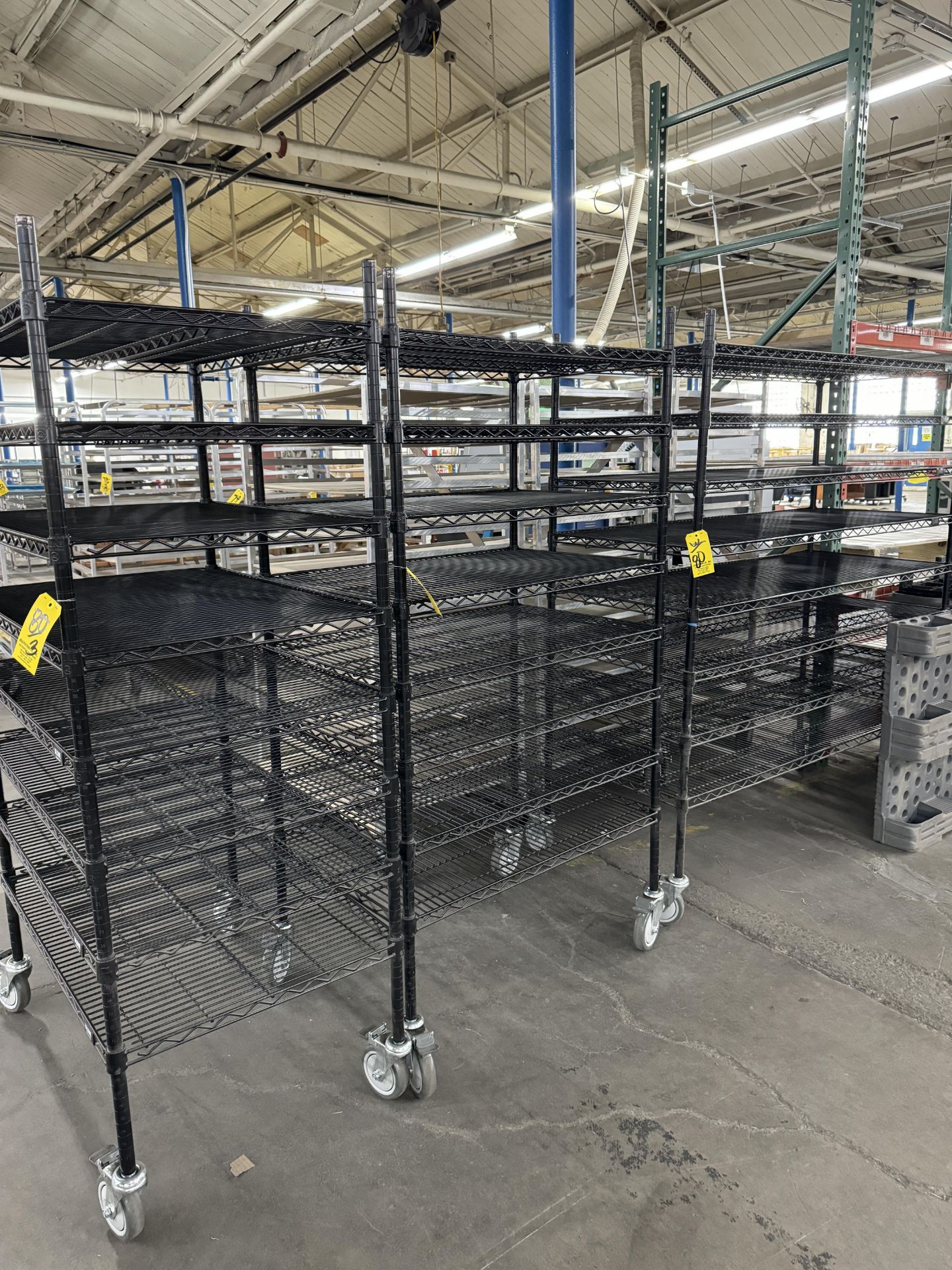 Wire Rack Hardware (3) Asst. Uline Port. Black Wire Racks 24