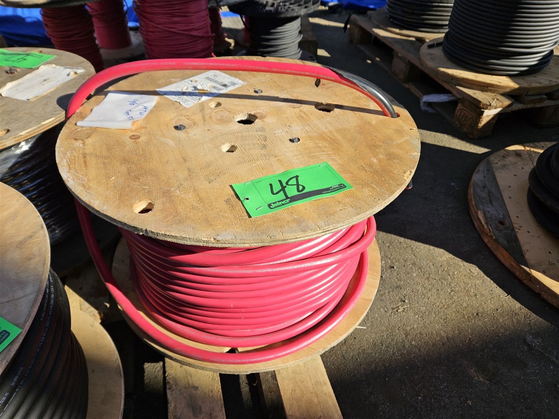 REEL OF 4/0 1C 2109/30 TC TEW RED - APPROX. 280 FT. - COPPER